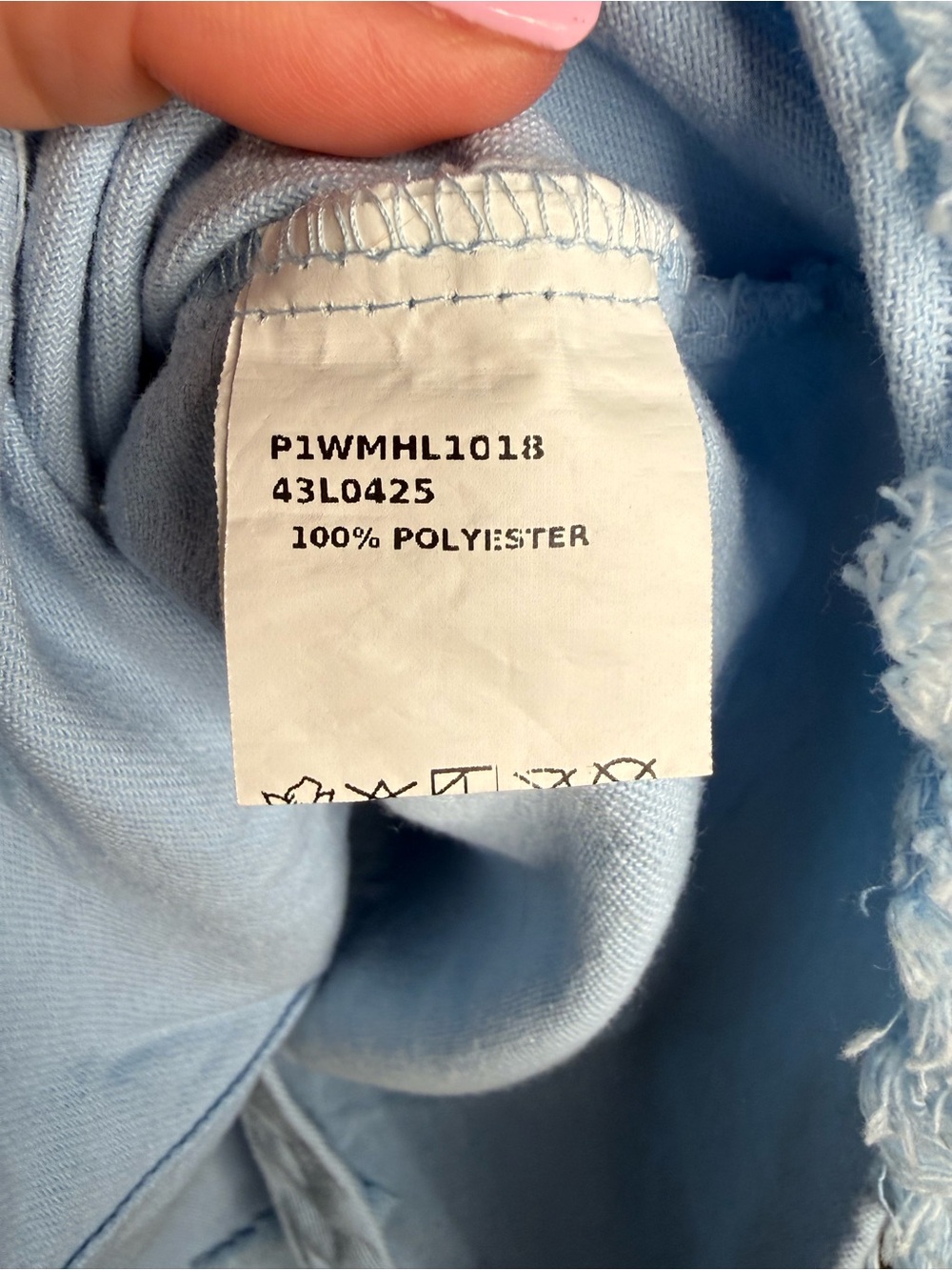 CHICME Oversized Sequin Denim Shacket Jacket Light Blue Raw Hem Button Front - Picture 9 of 10